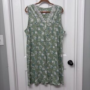 Sage Floral Nightgown | Pink Label 3X